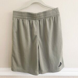 Boys Sage Green Adidas Basketball Shorts Size Medium